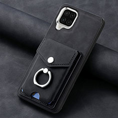 Soft Silicone Gel Leather Snap On Case Cover SD3 for Samsung Galaxy M32 4G Black