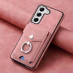 Soft Silicone Gel Leather Snap On Case Cover SD3 for Samsung Galaxy S21 FE 5G Pink