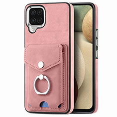 Soft Silicone Gel Leather Snap On Case Cover SD4 for Samsung Galaxy M12 Pink
