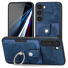 Soft Silicone Gel Leather Snap On Case Cover SD5 for Samsung Galaxy S22 5G Blue