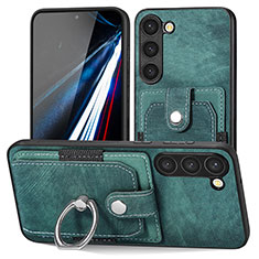 Soft Silicone Gel Leather Snap On Case Cover SD5 for Samsung Galaxy S22 5G Green