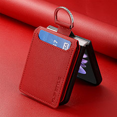 Soft Silicone Gel Leather Snap On Case Cover SD6 for Motorola Moto Razr 40 5G Red