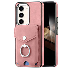 Soft Silicone Gel Leather Snap On Case Cover SD7 for Samsung Galaxy S24 5G Pink