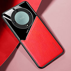 Soft Silicone Gel Leather Snap On Case Cover with Magnetic for Huawei Honor Magic5 Lite 5G Red
