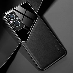 Soft Silicone Gel Leather Snap On Case Cover with Magnetic for OnePlus Nord N20 5G Black