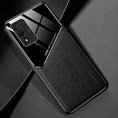 Soft Silicone Gel Leather Snap On Case Cover with Magnetic for Oppo A93s 5G Black