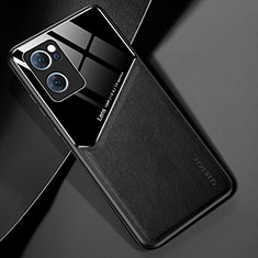 Soft Silicone Gel Leather Snap On Case Cover with Magnetic for Oppo Find X5 Lite 5G Black
