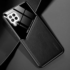 Soft Silicone Gel Leather Snap On Case Cover with Magnetic for Samsung Galaxy A42 5G Black