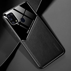Soft Silicone Gel Leather Snap On Case Cover with Magnetic for Samsung Galaxy M31 Black