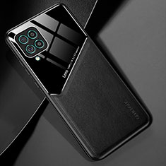 Soft Silicone Gel Leather Snap On Case Cover with Magnetic for Samsung Galaxy M62 4G Black