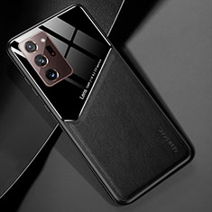 Soft Silicone Gel Leather Snap On Case Cover with Magnetic for Samsung Galaxy Note 20 Ultra 5G Black