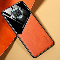 Soft Silicone Gel Leather Snap On Case Cover with Magnetic for Xiaomi Mi 10T Lite 5G Orange