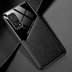 Soft Silicone Gel Leather Snap On Case Cover with Magnetic for Xiaomi Mi 10T Pro 5G Black