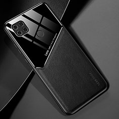 Soft Silicone Gel Leather Snap On Case Cover with Magnetic for Xiaomi Redmi 9 India Black