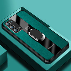 Soft Silicone Gel Leather Snap On Case Cover with Magnetic S01 for Oppo Reno6 Pro 5G Green