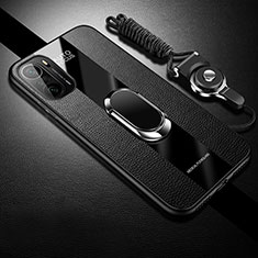 Soft Silicone Gel Leather Snap On Case Cover with Magnetic S01 for Xiaomi Mi 11X 5G Black