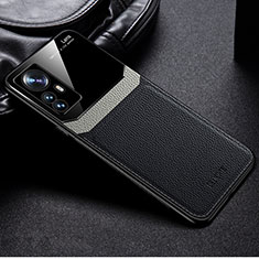 Soft Silicone Gel Leather Snap On Case Cover with Magnetic S01 for Xiaomi Mi 12S Pro 5G Black