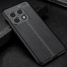 Soft Silicone Gel Leather Snap On Case Cover WL1 for OnePlus 10 Pro 5G Black