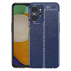 Soft Silicone Gel Leather Snap On Case Cover WL1 for Realme 10 5G Blue
