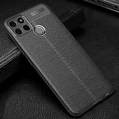 Soft Silicone Gel Leather Snap On Case Cover WL1 for Realme 7i RMX2193 Black