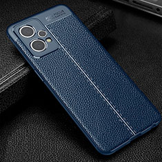 Soft Silicone Gel Leather Snap On Case Cover WL1 for Realme 9 Pro+ Plus 5G Blue