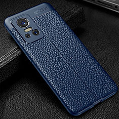 Soft Silicone Gel Leather Snap On Case Cover WL1 for Realme GT Neo3 5G Blue