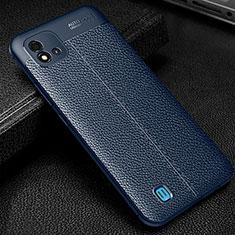 Soft Silicone Gel Leather Snap On Case Cover WL1 for Realme Narzo 50i Blue