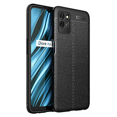 Soft Silicone Gel Leather Snap On Case Cover WL1 for Realme V11s 5G Black