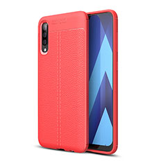 Soft Silicone Gel Leather Snap On Case Cover WL1 for Samsung Galaxy A70S Red
