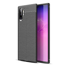 Soft Silicone Gel Leather Snap On Case Cover WL1 for Samsung Galaxy Note 10 Plus 5G Black