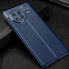 Soft Silicone Gel Leather Snap On Case Cover WL1 for Vivo X Note Blue