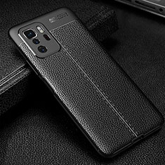 Soft Silicone Gel Leather Snap On Case Cover WL1 for Xiaomi Poco X3 GT 5G Black