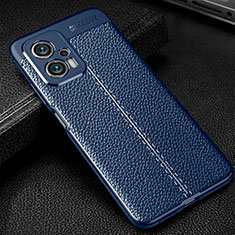Soft Silicone Gel Leather Snap On Case Cover WL1 for Xiaomi Poco X4 GT 5G Blue