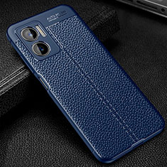 Soft Silicone Gel Leather Snap On Case Cover WL1 for Xiaomi Redmi 10 Prime Plus 5G Blue