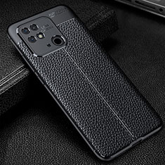 Soft Silicone Gel Leather Snap On Case Cover WL1 for Xiaomi Redmi 10C 4G Black