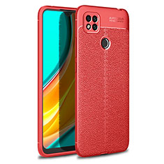 Soft Silicone Gel Leather Snap On Case Cover WL1 for Xiaomi Redmi 9 India Red