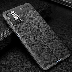 Soft Silicone Gel Leather Snap On Case Cover WL1 for Xiaomi Redmi Note 10T 5G Black