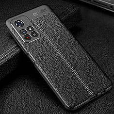 Soft Silicone Gel Leather Snap On Case Cover WL1 for Xiaomi Redmi Note 11S 5G Black