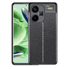 Soft Silicone Gel Leather Snap On Case Cover WL1 for Xiaomi Redmi Note 13 Pro+ Plus 5G Black