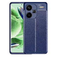 Soft Silicone Gel Leather Snap On Case Cover WL1 for Xiaomi Redmi Note 13 Pro+ Plus 5G Blue