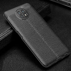 Soft Silicone Gel Leather Snap On Case Cover WL1 for Xiaomi Redmi Note 9T 5G Black