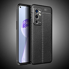 Soft Silicone Gel Leather Snap On Case Cover WL2 for OnePlus 9RT 5G Black