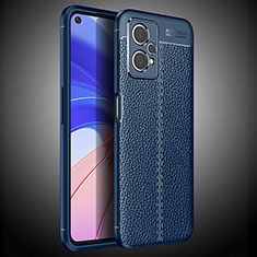 Soft Silicone Gel Leather Snap On Case Cover WL2 for Realme 9 Pro 5G Blue