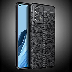 Soft Silicone Gel Leather Snap On Case Cover WL2 for Realme Narzo 50 Pro 5G Black