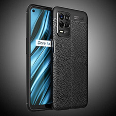 Soft Silicone Gel Leather Snap On Case Cover WL2 for Realme Q3 5G Black