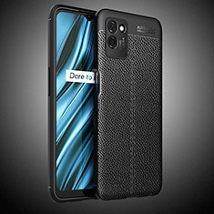 Soft Silicone Gel Leather Snap On Case Cover WL2 for Realme V11 5G Black