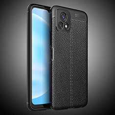 Soft Silicone Gel Leather Snap On Case Cover WL2 for Vivo iQOO U3x 5G Black