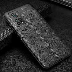 Soft Silicone Gel Leather Snap On Case Cover WL2 for Xiaomi Mi 10T 5G Black
