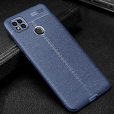 Soft Silicone Gel Leather Snap On Case Cover WL2 for Xiaomi Redmi 10A 4G Blue
