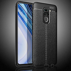 Soft Silicone Gel Leather Snap On Case Cover WL2 for Xiaomi Redmi 10X 4G Black